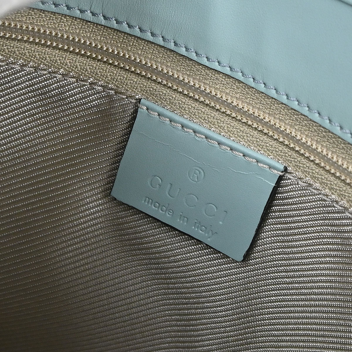 Gucci Blue Leather GG Jackie Handbag