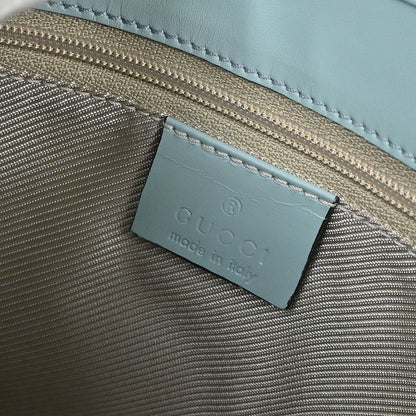 Gucci Blue Leather GG Jackie Handbag