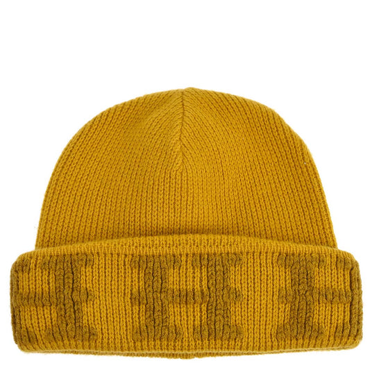 Hermes Jaune Hat Knit Cap #LA Small Good