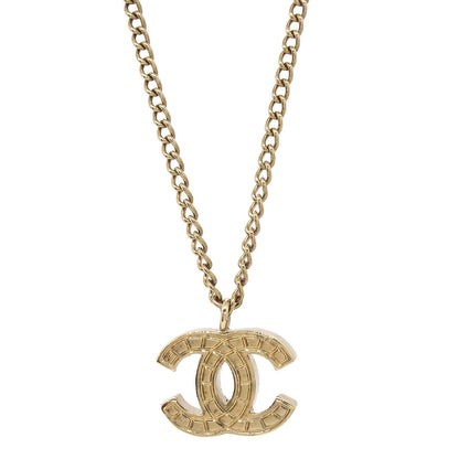Chanel Gold CC Pendant Necklace 03P