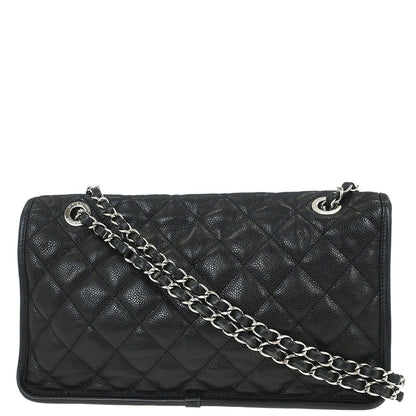 Chanel 2012-2013 Black Caviar French Riviera Shoulder Bag