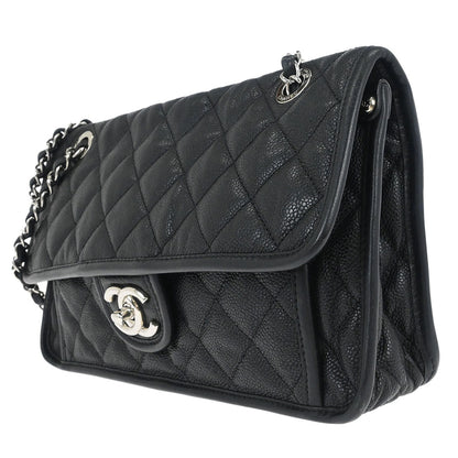 Chanel 2012-2013 Black Caviar French Riviera Shoulder Bag