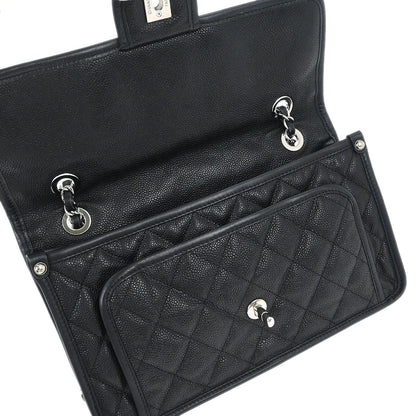 Chanel 2012-2013 Black Caviar French Riviera Shoulder Bag