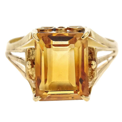 Ring 18K Citrine Gold #52 Jewelry