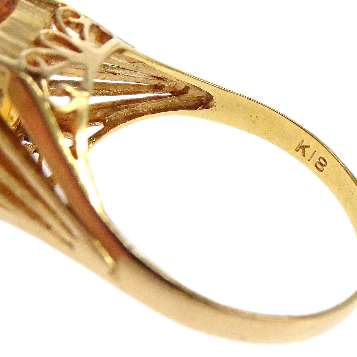 Ring 18K Citrine Gold #52 Jewelry