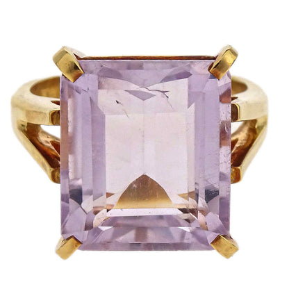 Morganite YG Ring 18K Morganite Gold #51 Jewelry
