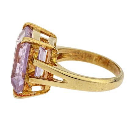 Morganite YG Ring 18K Morganite Gold #51 Jewelry