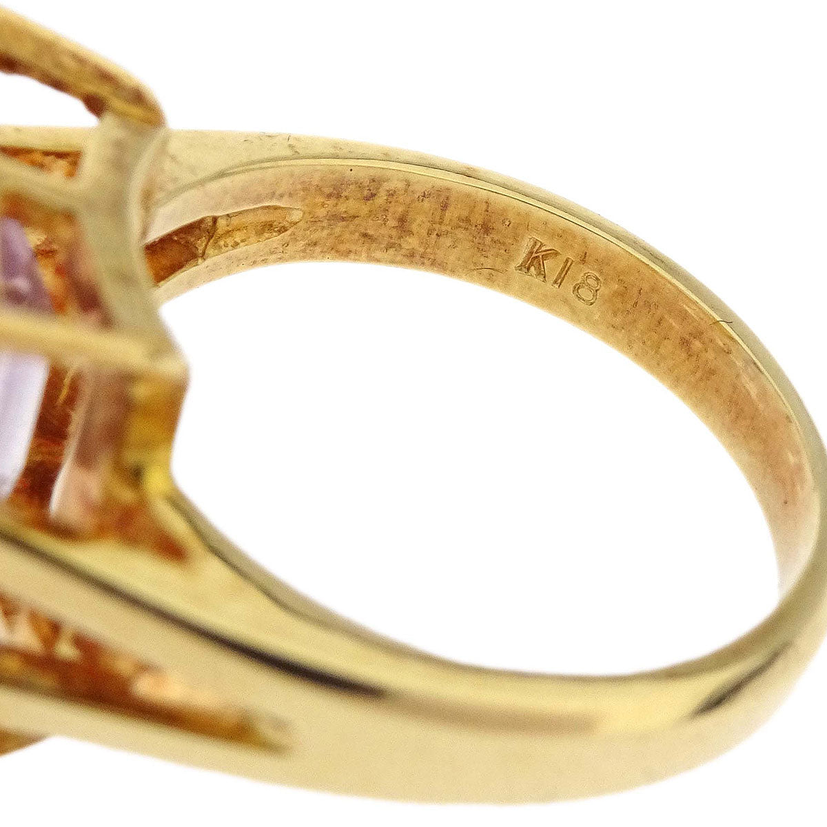 Morganite YG Ring 18K Morganite Gold #51 Jewelry
