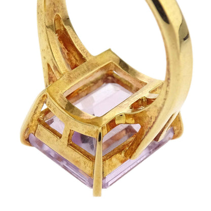Morganite YG Ring 18K Morganite Gold #51 Jewelry
