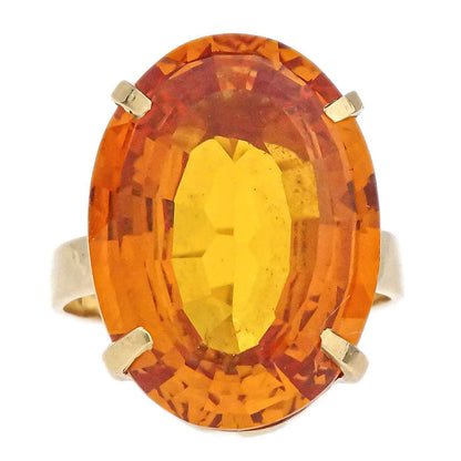 Ring 18K Gold Citrine #49 Jewelry