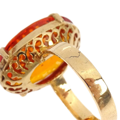 Ring 18K Gold Citrine #49 Jewelry