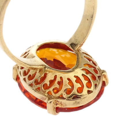 Ring 18K Gold Citrine #49 Jewelry