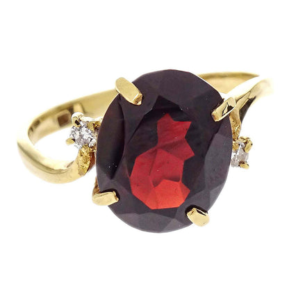 Ring 18K Ruby Diamond Gold #52 Jewelry