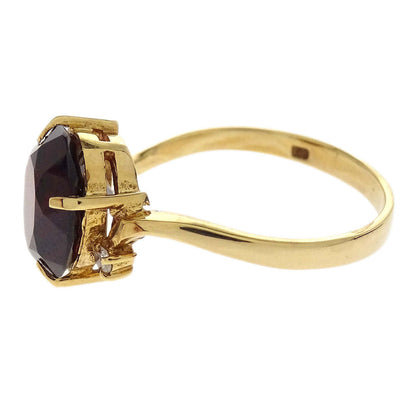 Ring 18K Ruby Diamond Gold #52 Jewelry