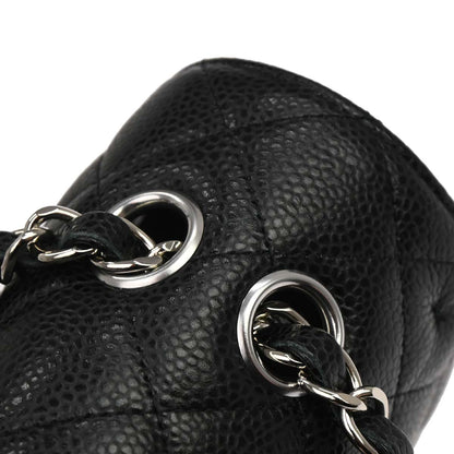 Chanel 2019 Black Caviar Medium Classic Double Flap Shoulder Bag