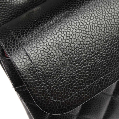 Chanel 2019 Black Caviar Medium Classic Double Flap Shoulder Bag