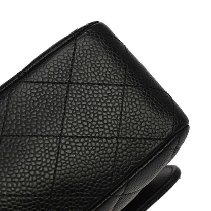 Chanel 2019 Black Caviar Medium Classic Double Flap Shoulder Bag