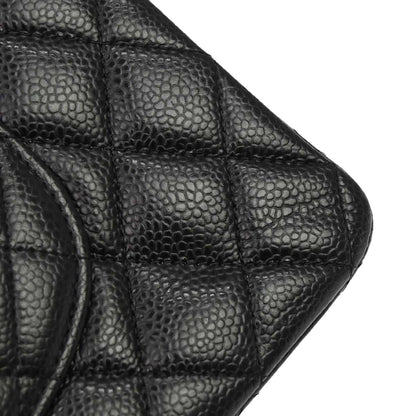 Chanel 2019 Black Caviar Medium Classic Double Flap Shoulder Bag