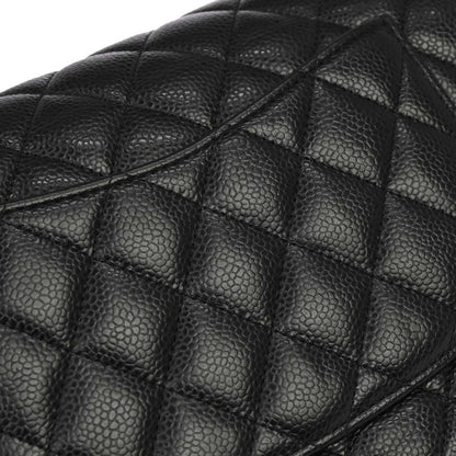 Chanel 2019 Black Caviar Medium Classic Double Flap Shoulder Bag