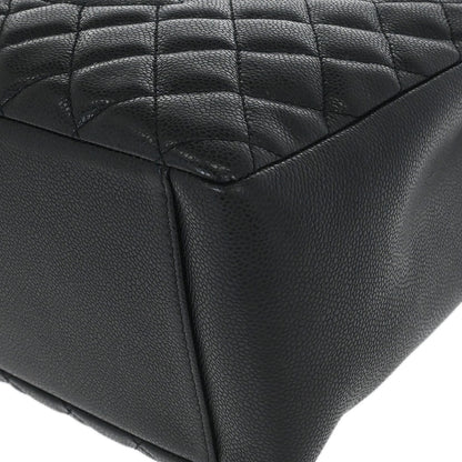 Chanel 2014 Black Caviar Grand Shopping Tote GST Chain Handbag