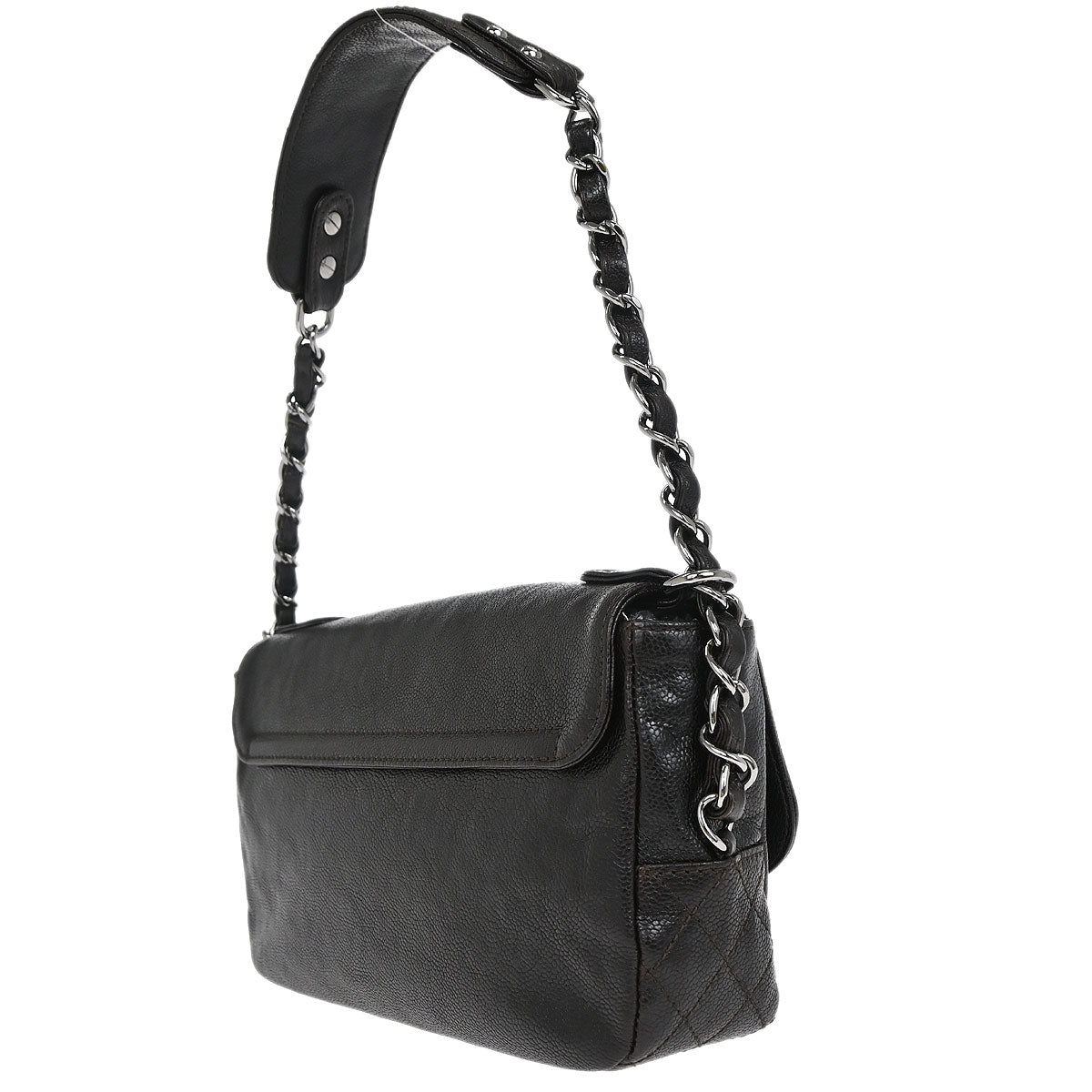 Chanel Dark Brown Caviar Skin Handbag