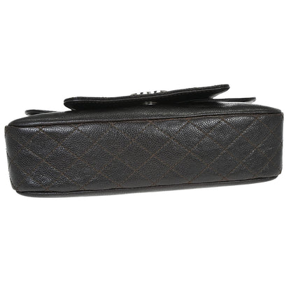 Chanel Dark Brown Caviar Skin Handbag