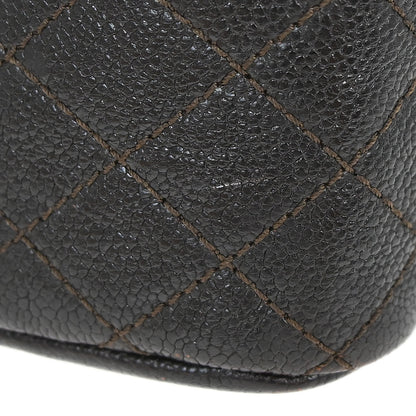 Chanel Dark Brown Caviar Skin Handbag
