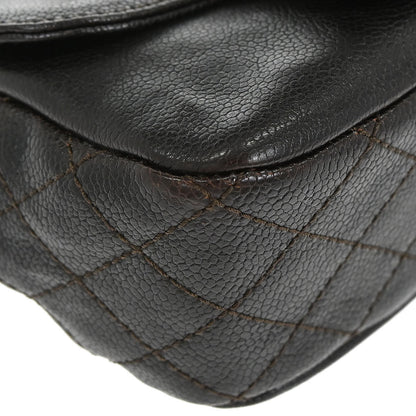 Chanel Dark Brown Caviar Skin Handbag