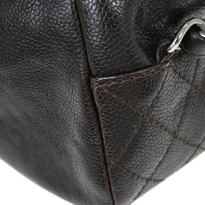 Chanel Dark Brown Caviar Skin Handbag