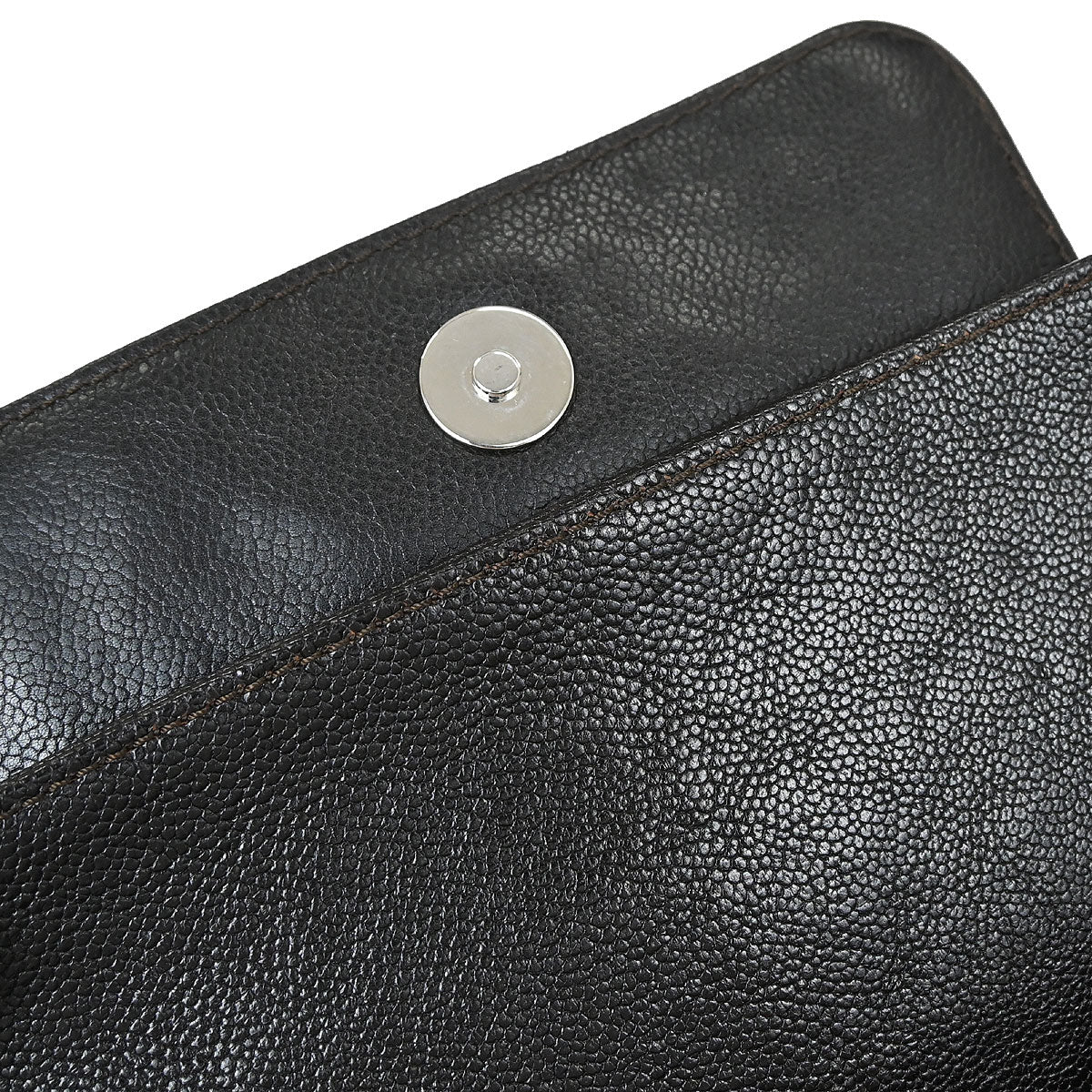 Chanel Dark Brown Caviar Skin Handbag