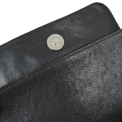 Chanel Dark Brown Caviar Skin Handbag