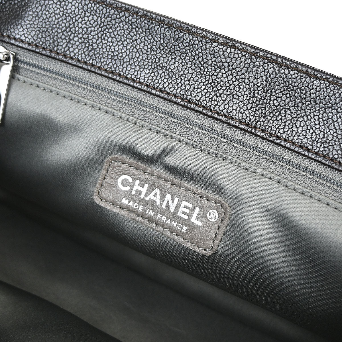 Chanel Dark Brown Caviar Skin Handbag