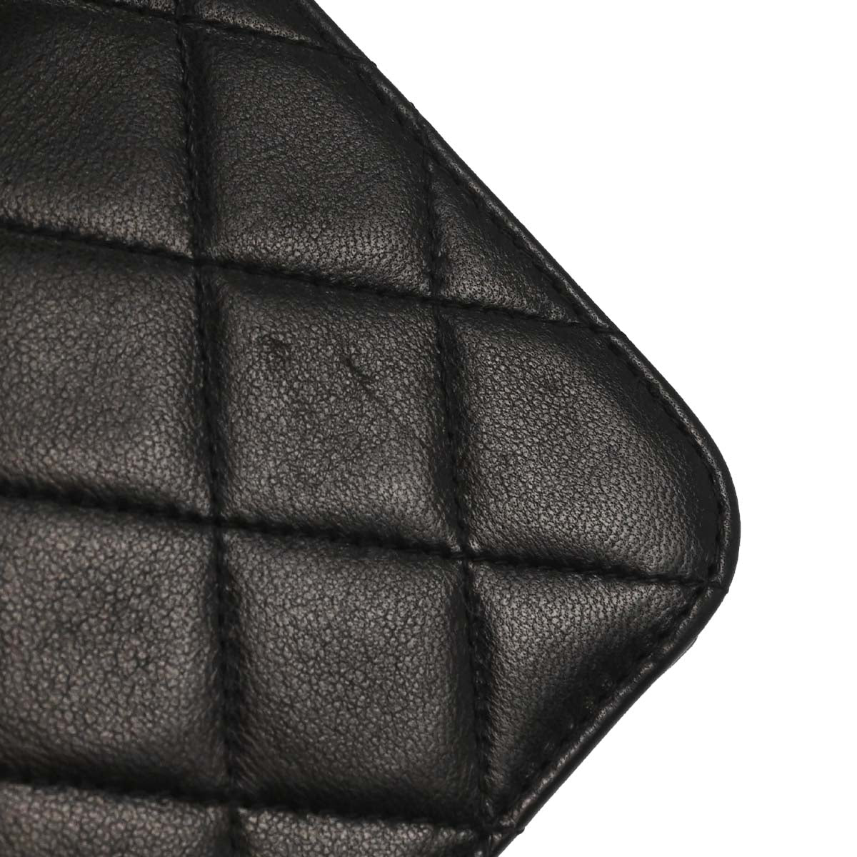 Chanel Black Lambskin Pushlock Mini Full Flap Shoulder Bag