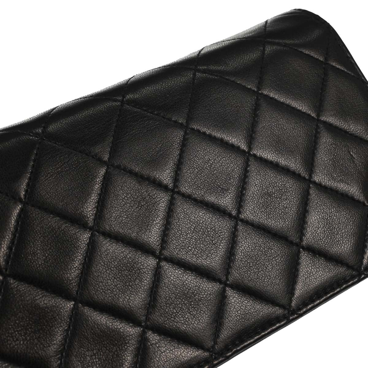 Chanel Black Lambskin Pushlock Mini Full Flap Shoulder Bag