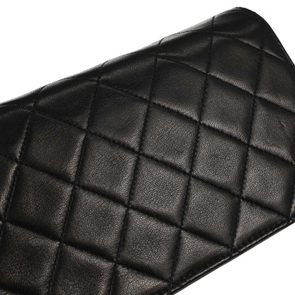 Chanel Black Lambskin Pushlock Mini Full Flap Shoulder Bag