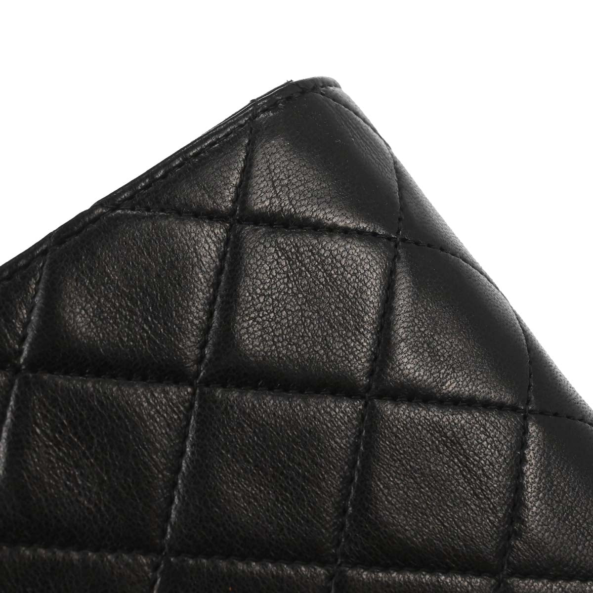Chanel Black Lambskin Pushlock Mini Full Flap Shoulder Bag
