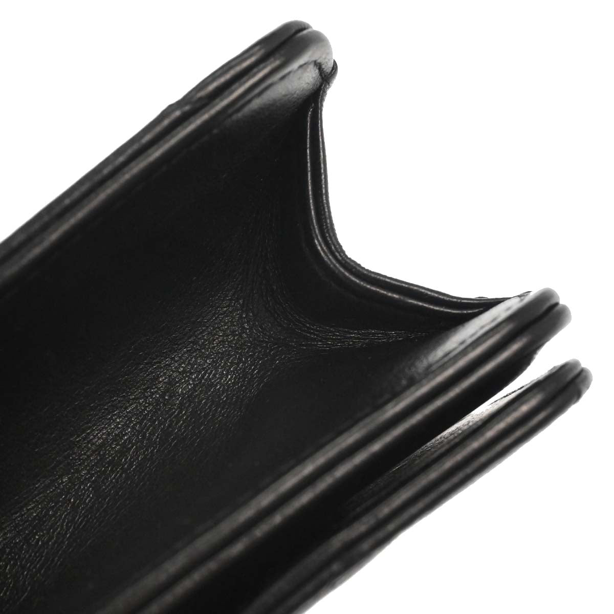 Chanel Black Lambskin Pushlock Mini Full Flap Shoulder Bag