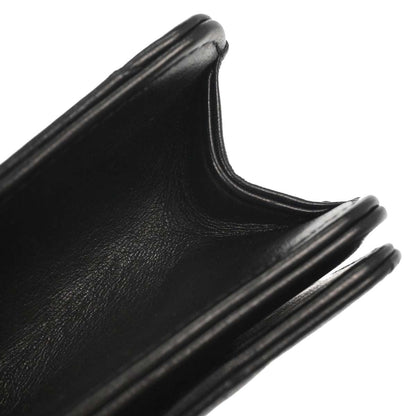 Chanel Black Lambskin Pushlock Mini Full Flap Shoulder Bag