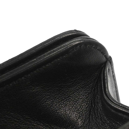 Chanel Black Lambskin Pushlock Mini Full Flap Shoulder Bag