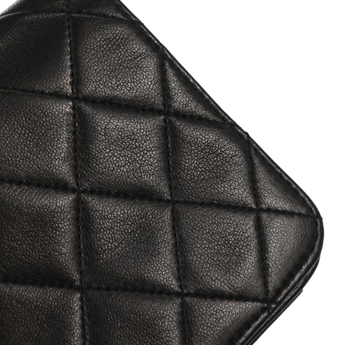 Chanel Black Lambskin Pushlock Mini Full Flap Shoulder Bag