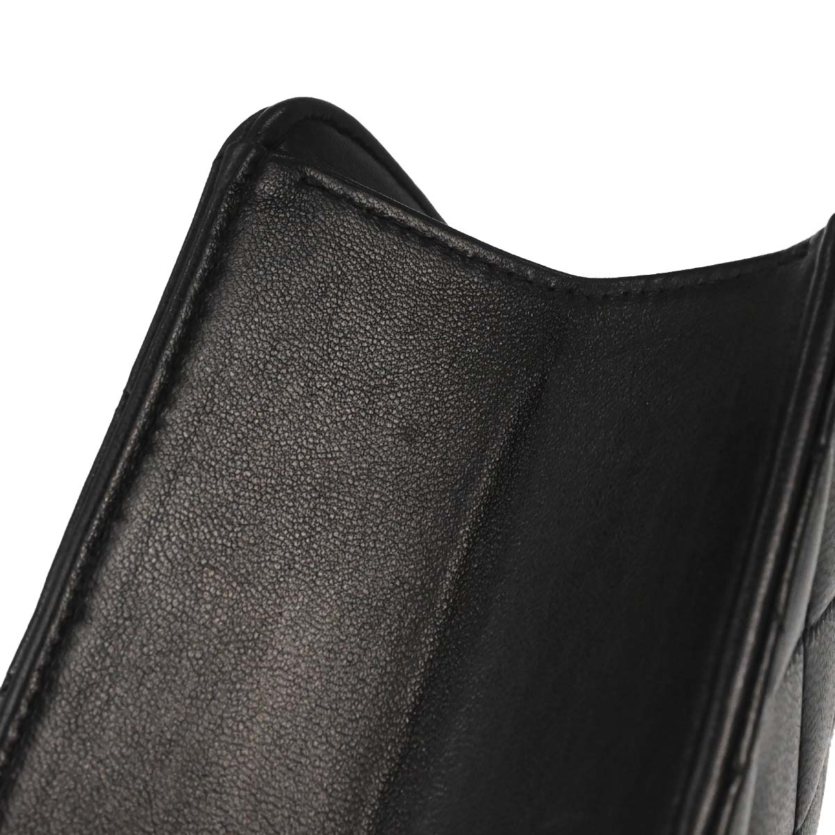 Chanel Black Lambskin Pushlock Small Half Flap Shoulder Bag