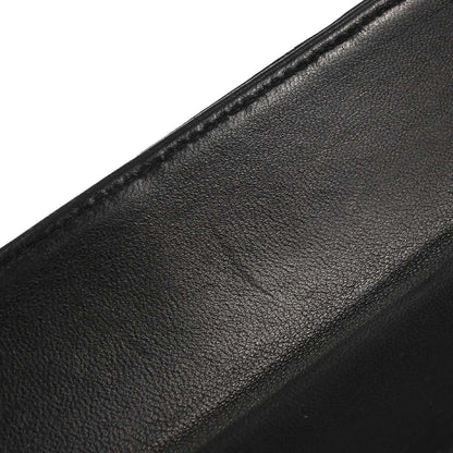 Chanel Black Lambskin Pushlock Small Half Flap Shoulder Bag