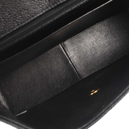 Chanel Black Caviar Skin Medium Diana Chain Shoulder Bag