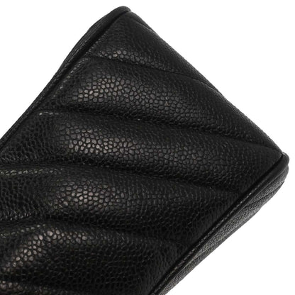 Chanel Black Caviar Skin Chevron Maxi Classic Shoulder Bag
