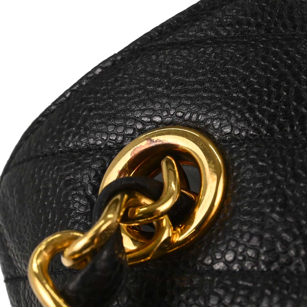 Chanel Black Caviar Skin Chevron Maxi Classic Shoulder Bag
