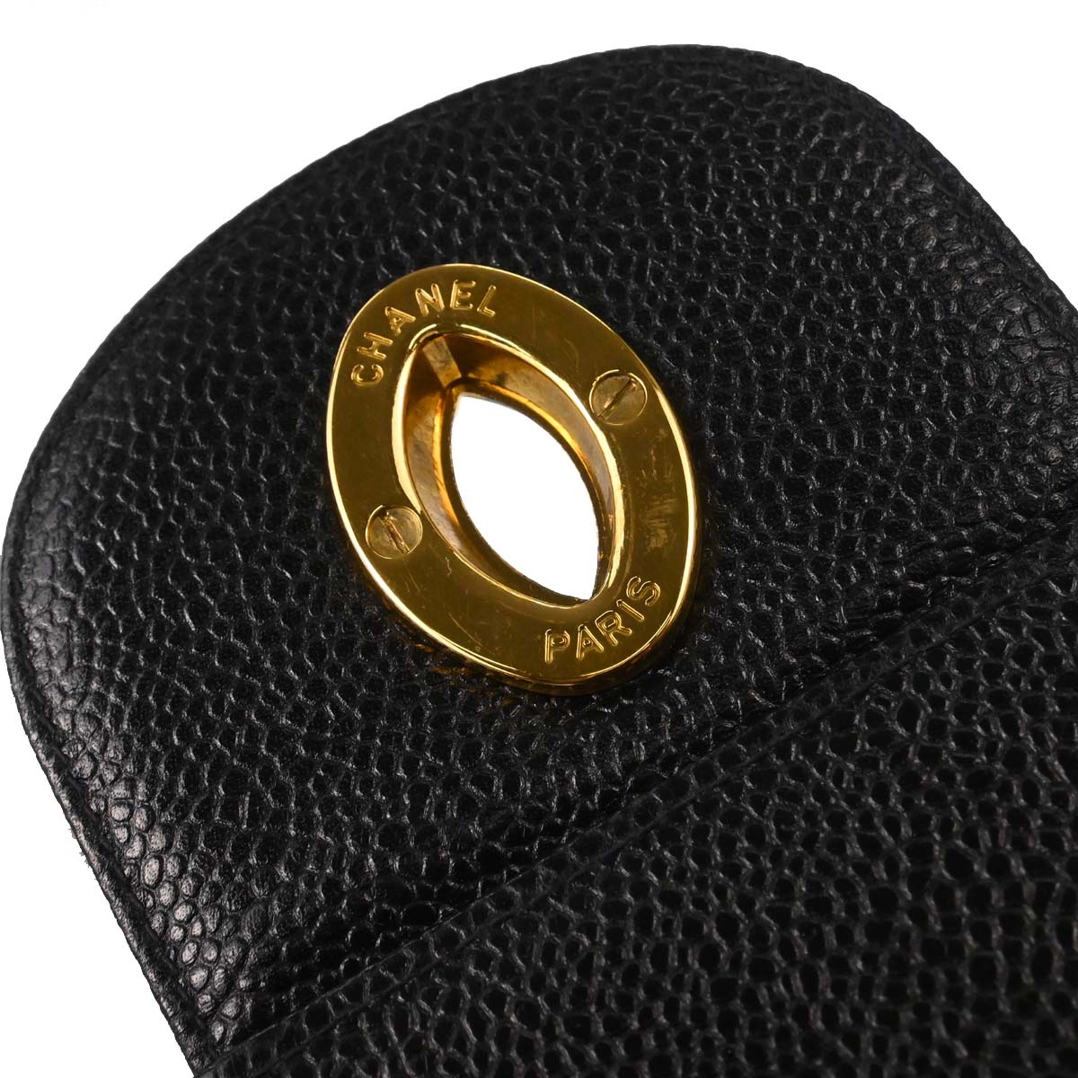 Chanel Black Caviar Skin Chevron Maxi Classic Shoulder Bag