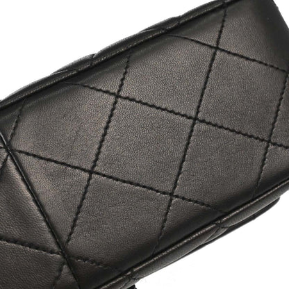 Chanel Black Lambskin Single Flap Shoulder Bag