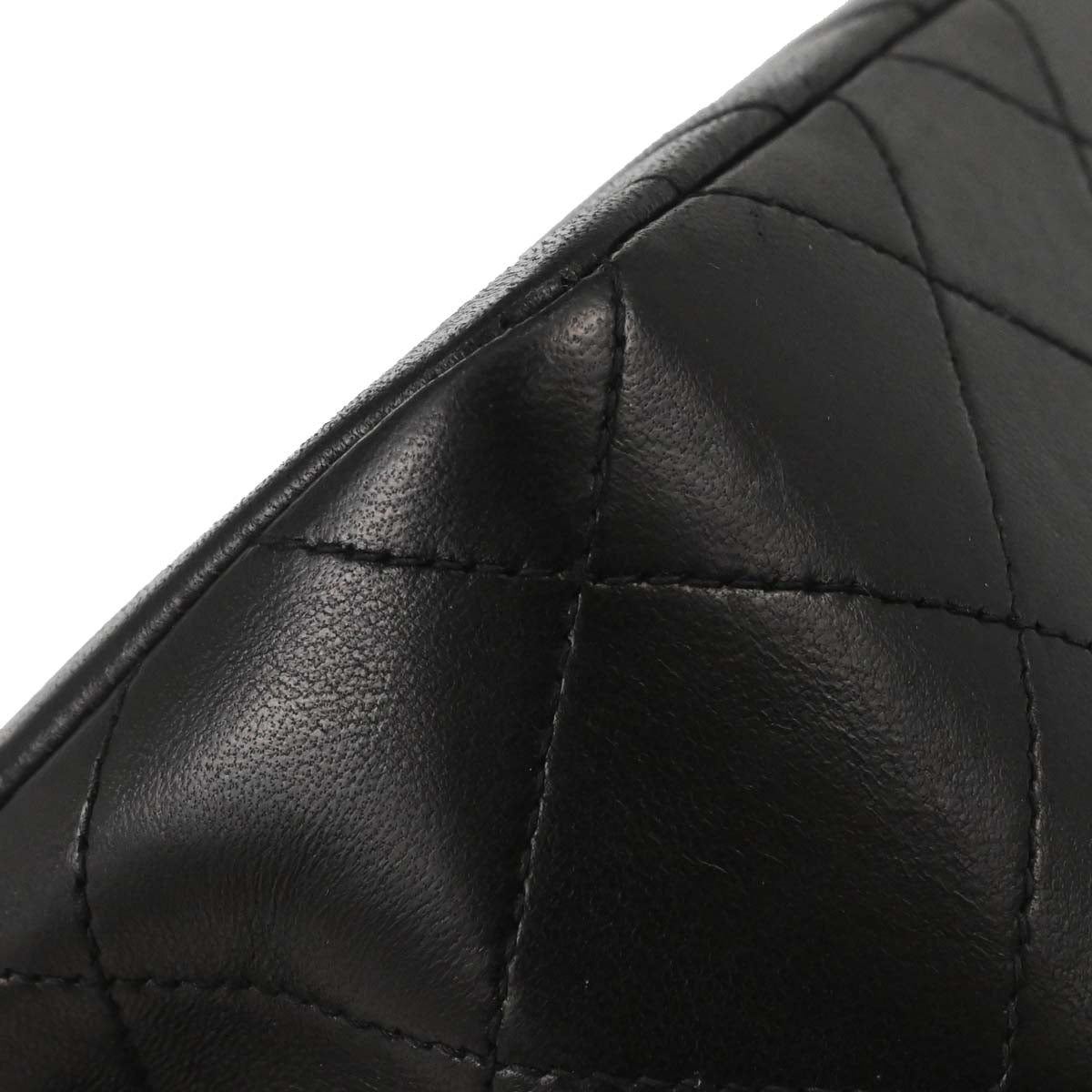 Chanel Black Lambskin Single Flap Shoulder Bag