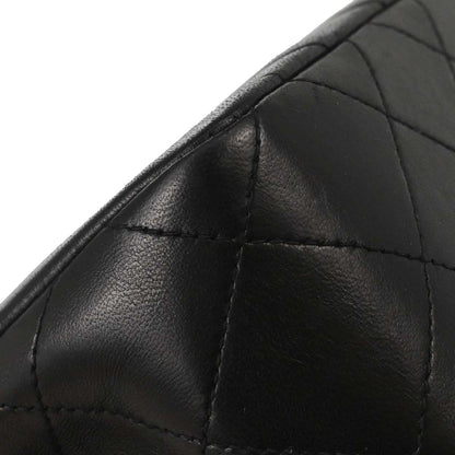 Chanel Black Lambskin Single Flap Shoulder Bag