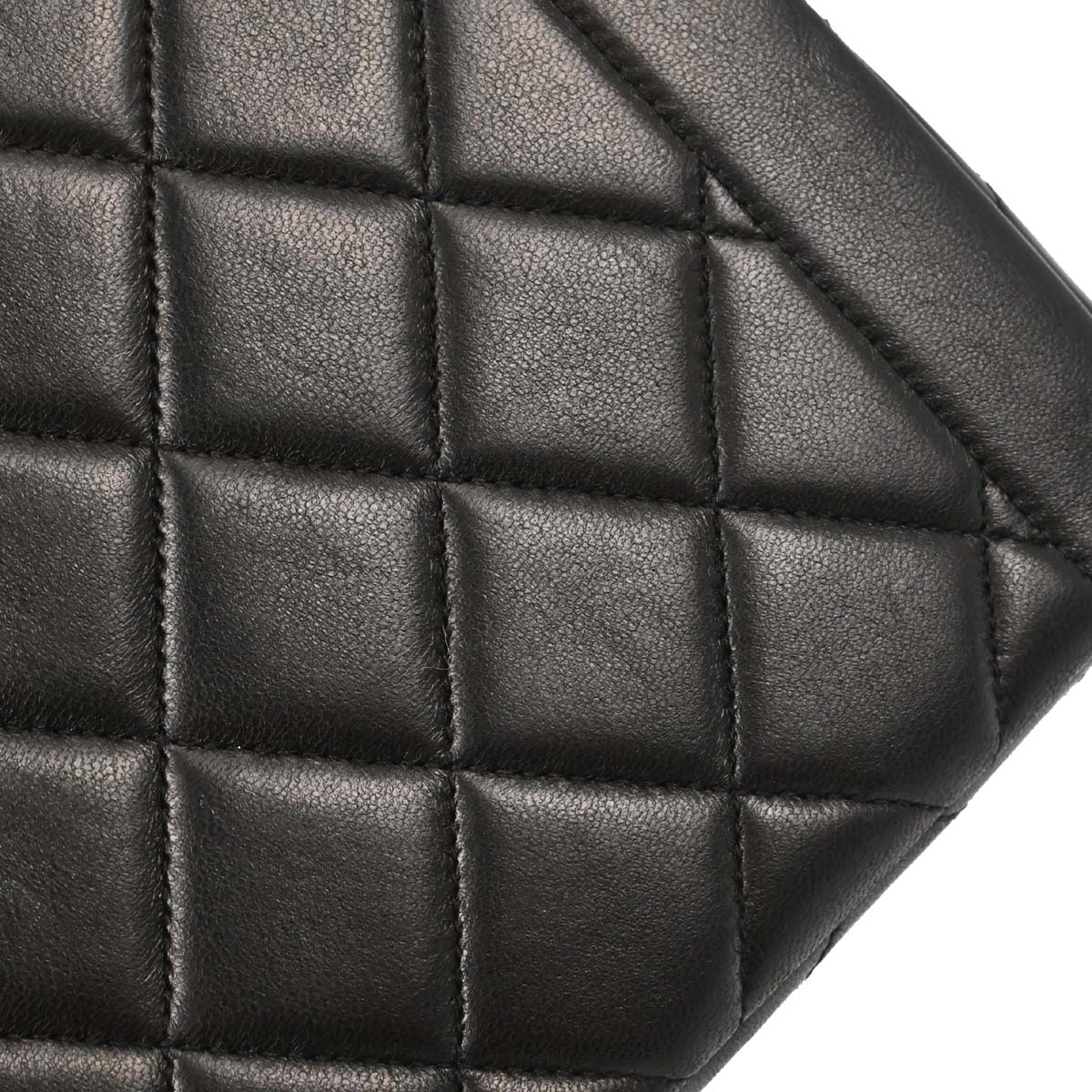 Chanel Black Lambskin Single Flap Shoulder Bag